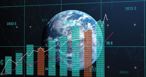 Financial Data Processing Across Global Digital Network - Download Free Stock Images Pikwizard.com