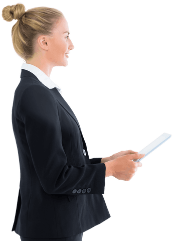 transparent businesswoman using tablet with confidence - Download Free Stock Videos Pikwizard.com