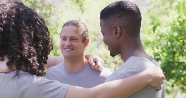 Happy Friends Embracing Outdoor Togetherness - Download Free Stock Images Pikwizard.com