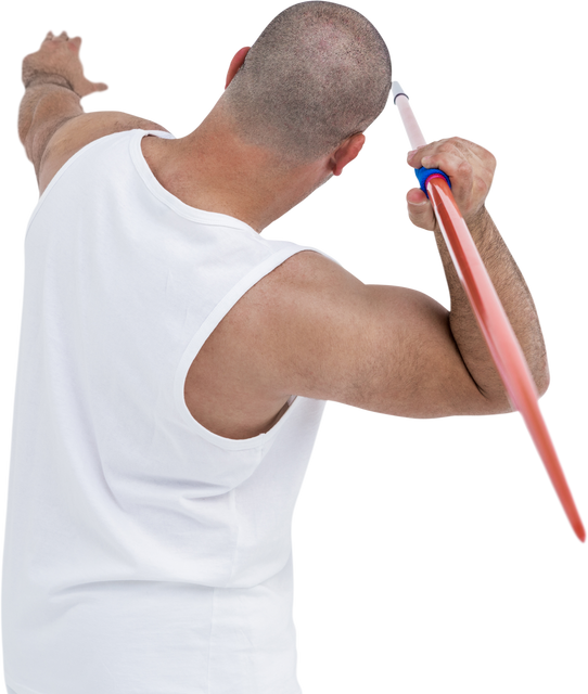 Transparent Athlete in Motion Preparing to Throw Javelin - Download Free Stock Videos Pikwizard.com