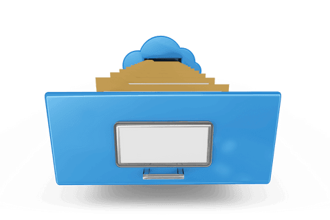 blue filing drawer with cloud shape files transparent background - Download Free Stock Videos Pikwizard.com