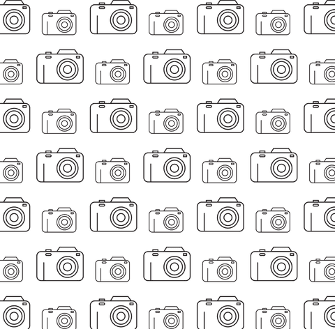 Black Camera Pattern on Transparent Background Vector Design - Download Free Stock Videos Pikwizard.com