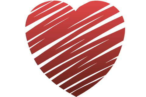 Red Intersected Heart Design on Transparent Background - Download Free Stock Videos Pikwizard.com