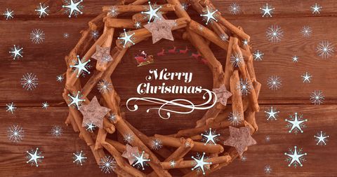 Christmas Wreath with Festive Snowflake Decor