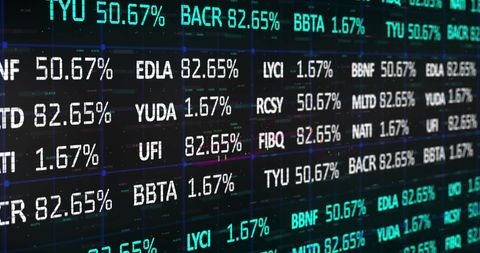 stock market data flow displayed on digital screen - Download Free Stock Images Pikwizard.com