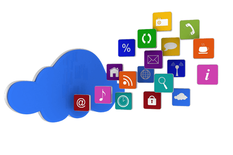 Cloud Computing with Colorful Application Icons on Transparent Background - Download Free Stock Videos Pikwizard.com