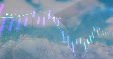 Global Data Processing Visualization Over Cityscape - Download Free Stock Images Pikwizard.com