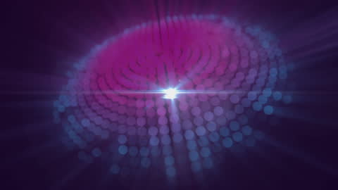 Glowing Light Over Dynamic Pink and Blue Circles Animation