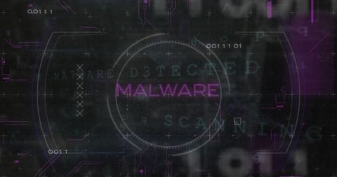 Malware Detection Concept with Digital Binary Interface - Download Free Stock Images Pikwizard.com