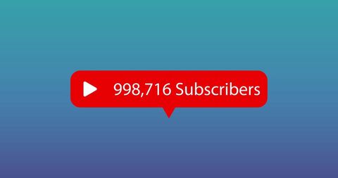 YouTube Subscriber Count in Red Speech Bubble on Gradient Background - Download Free Stock Images Pikwizard.com
