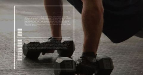 Athlete Training with Dumbbells Functional Workout Focus