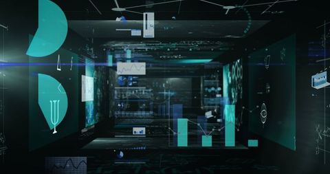 Futuristic Data Processing Overlaid on Mathematical Equations - Download Free Stock Images Pikwizard.com