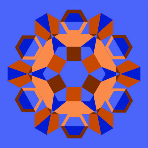 Symmetrical interlocking geometric mandala transparent design