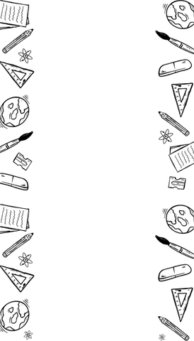 Transparent border of hand-drawn school supplies vector