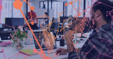 Joining virtual meeting from open office with network overlay and collaborative workspace