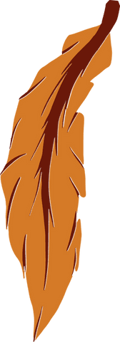 Flat Design Orange Leaf with Transparent Background Illustration - Download Free Stock Videos Pikwizard.com