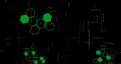 Futuristic Digital Interface with Hexagons and Binary Code - Download Free Stock Images Pikwizard.com