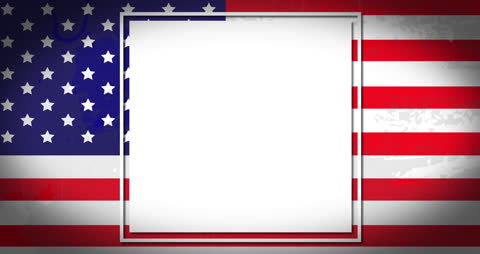 USA Flag Abstract Animation with Blank Space for Messaging