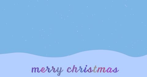 Merry Christmas Card with Snowfall on Blue Background - Download Free Stock Images Pikwizard.com