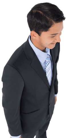 Professional Biracial Businessman Portrait on Transparent Background