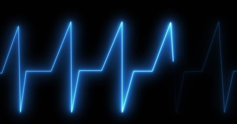 Electrocardiogram Wave Neon Pulse Medical Technology Concept - Download Free Stock Images Pikwizard.com