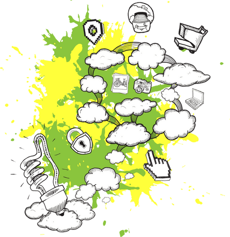 Creative Cloud Network with Digital Connections on Transparent Background - Download Free Stock Videos Pikwizard.com