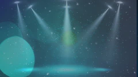 Abstract Stage with Dynamic Light Spots and Motion Blurs