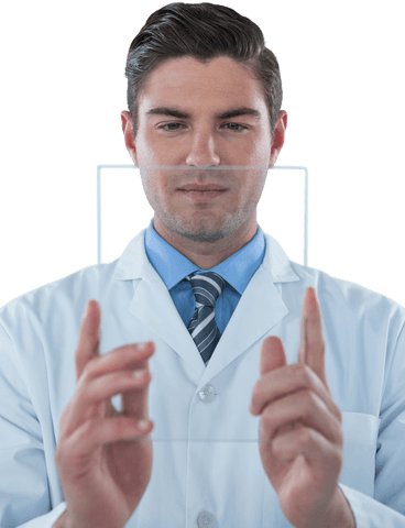 transparent glass interface; doctor interacts with technology - Download Free Stock Videos Pikwizard.com