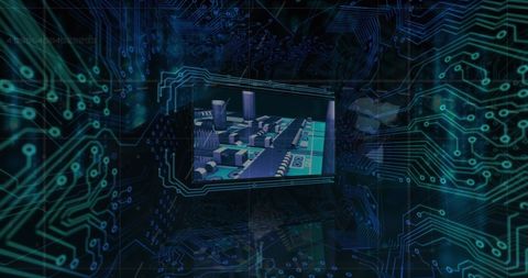 Cyber Security with Digital Microprocessor Connections - Download Free Stock Images Pikwizard.com