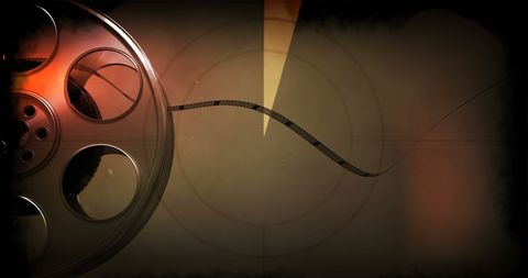 Vintage Film Reel Unwinding Depicts Nostalgia of Classic Cinema - Download Free Stock Images Pikwizard.com