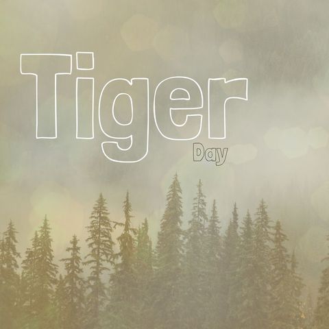 tiger day awareness concept design in forest setting - Download Free Stock Templates Pikwizard.com