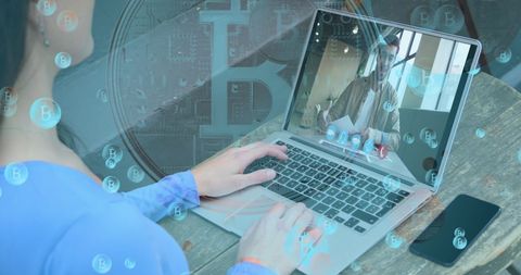 Woman Video Calling While Engaged in Cryptocurrency Trading - Download Free Stock Images Pikwizard.com