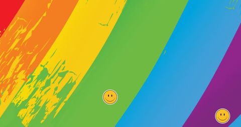 colorful rainbow background with happy emoji curtis - Download Free Stock Images Pikwizard.com