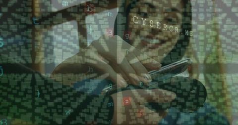digital payment security with cyber threats concept overlay - Download Free Stock Images Pikwizard.com
