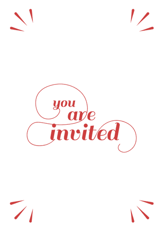 red text invitation on transparent background vector - Download Free Stock Videos Pikwizard.com