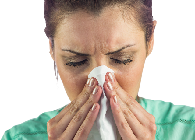 Close & Transparent: Woman Blowing Nose For Respiratory Relief - Download Free Stock Videos Pikwizard.com