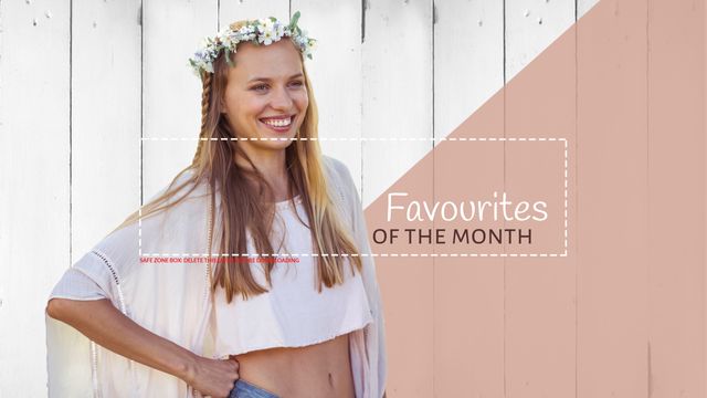 Spring Blog Template with Woman Wearing Flower Crown and Smiling - Download Free Stock Templates Pikwizard.com