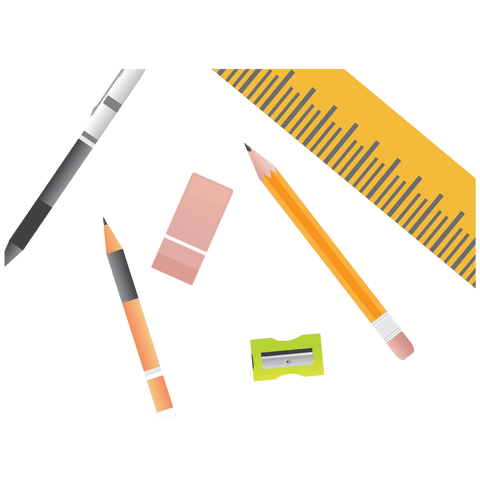 transparent illustration of school supplies isolated on clear background - Download Free Stock Videos Pikwizard.com