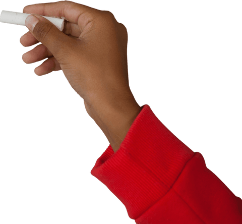 Transparent Hand Holding White Chalk Raised Up for Writing - Download Free Stock Videos Pikwizard.com