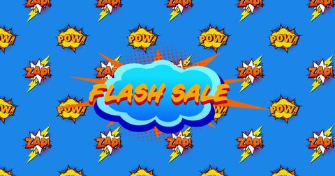 Colorful Comic Style Flash Sale Announcement