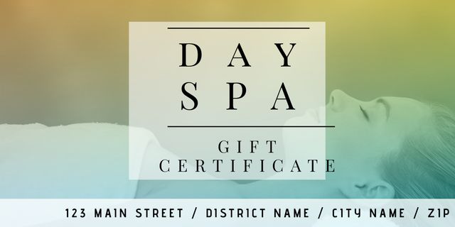 Elegant Day Spa Gift Certificate Design for Relaxation and Wellness - Download Free Stock Templates Pikwizard.com