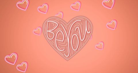 Inspirational Pink Heart Design with Motivational Message - Download Free Stock Images Pikwizard.com
