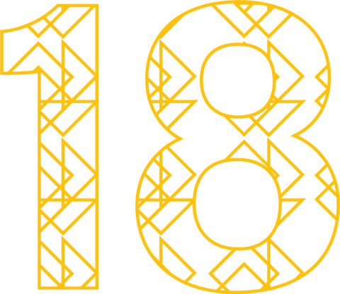 elegant transparent 18 number decorated with geometric design - Download Free Stock Videos Pikwizard.com