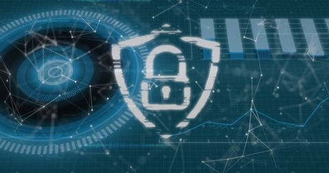 Digital Security with Lockpad and Network Graphics - Download Free Stock Images Pikwizard.com