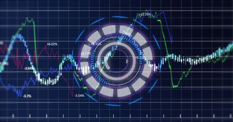 Futuristic Data Loading Interface with Dynamic Graphs - Download Free Stock Images Pikwizard.com