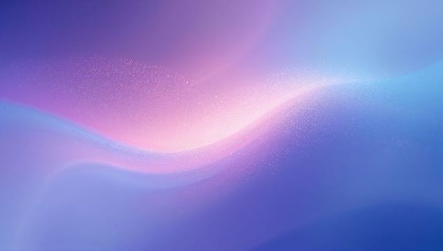 Luminous pastel wave gradient with sparkling particles and soft iridescent glow