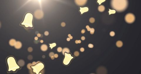 Christmas Bells and Lights Festive Background Illustration