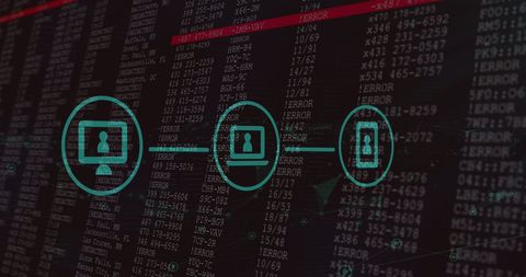 Digital Interface Concept with Data Processing and Security Icons - Download Free Stock Images Pikwizard.com