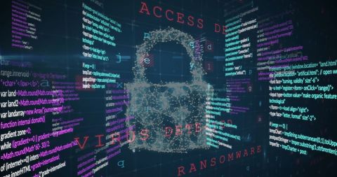 Digital Padlock Amidst Streams of Cybersecurity Data - Download Free Stock Images Pikwizard.com