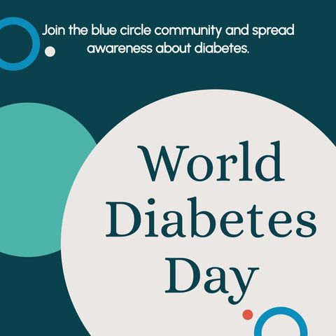 World Diabetes Day Promotion with Blue Circles - Download Free Stock Templates Pikwizard.com